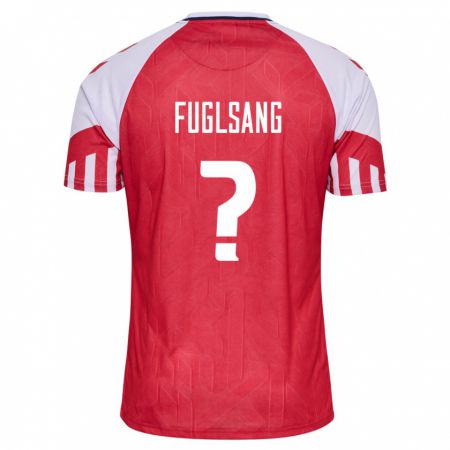 Kandiny Mujer Camiseta Dinamarca Adam Fuglsang #0 Rojo 1ª Equipación 24-26 La Camisa Chile