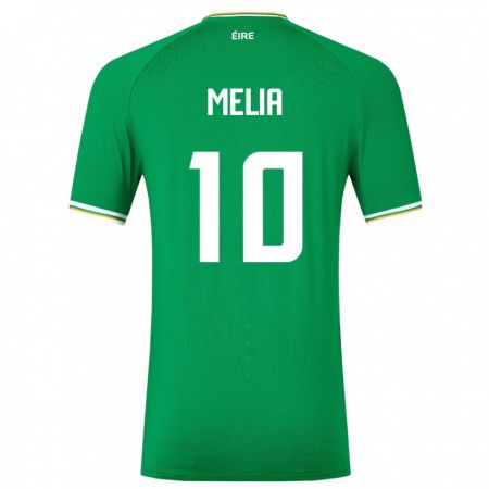 Kandiny Mujer Camiseta Irlanda Mason Melia #10 Verde 1ª Equipación 24-26 La Camisa Chile