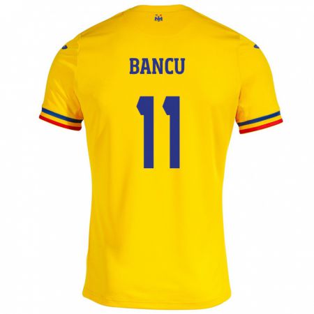 Kandiny Mujer Camiseta Rumania Nicuşor Bancu #11 Amarillo 1ª Equipación 24-26 La Camisa Chile