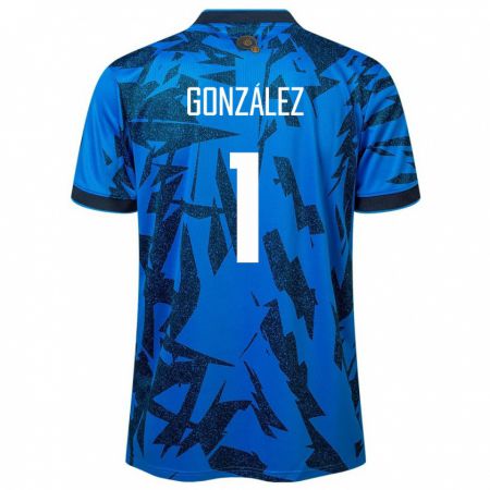 Kandiny Mujer Camiseta El Salvador Mario González #1 Azul 1ª Equipación 24-26 La Camisa Chile