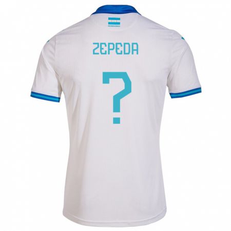 Kandiny Mujer Camiseta Honduras Melquizedeck Zepeda #0 Blanco 1ª Equipación 24-26 La Camisa Chile