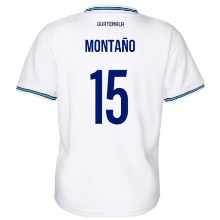 Kandiny Mujer Camiseta Guatemala Figo Montaño #15 Blanco 1ª Equipación 24-26 La Camisa Chile
