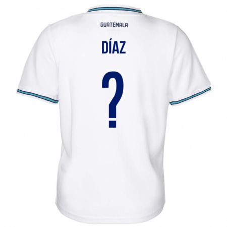 Kandiny Mujer Camiseta Guatemala Hendryck Díaz #0 Blanco 1ª Equipación 24-26 La Camisa Chile