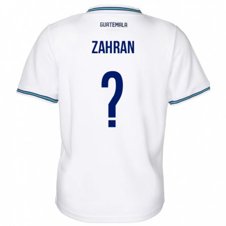 Kandiny Mujer Camiseta Guatemala William Zahran #0 Blanco 1ª Equipación 24-26 La Camisa Chile