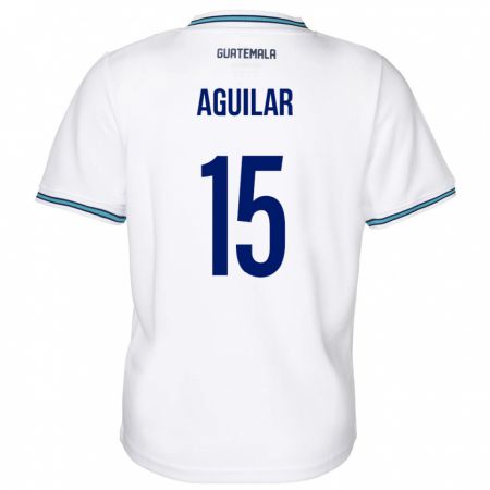 Kandiny Mujer Camiseta Guatemala Carlos Aguilar #15 Blanco 1ª Equipación 24-26 La Camisa Chile