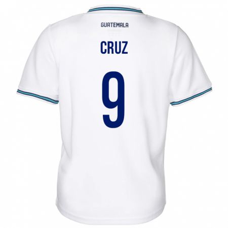 Kandiny Mujer Camiseta Guatemala Celsa Cruz #9 Blanco 1ª Equipación 24-26 La Camisa Chile