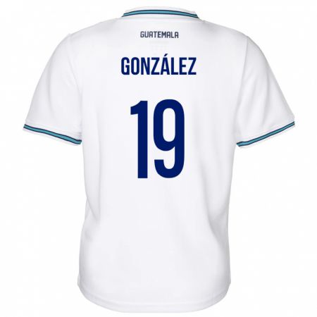 Kandiny Mujer Camiseta Guatemala Karen González #19 Blanco 1ª Equipación 24-26 La Camisa Chile