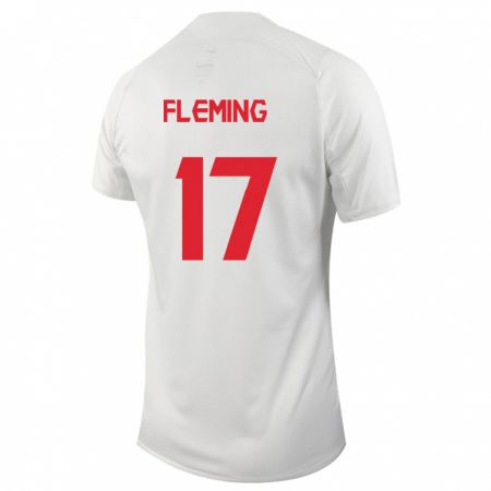 Kandiny Mujer Camiseta Canadá Jessie Fleming #17 Blanco 2ª Equipación 24-26 La Camisa Chile