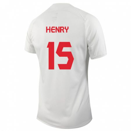 Kandiny Mujer Camiseta Canadá Doneil Henry #15 Blanco 2ª Equipación 24-26 La Camisa Chile