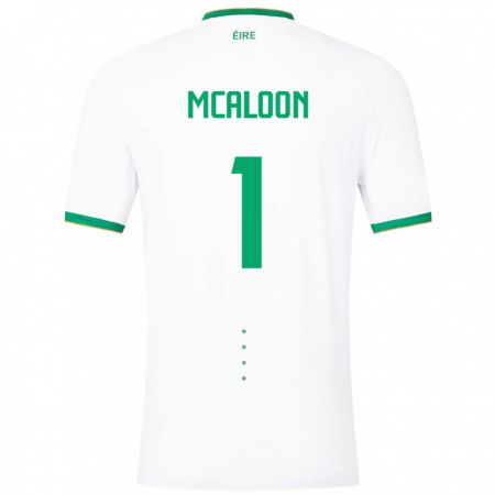 Kandiny Mujer Camiseta Irlanda Naoisha Mcaloon #1 Blanco 2ª Equipación 24-26 La Camisa Chile