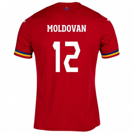 Kandiny Mujer Camiseta Rumania Horaţiu Moldovan #12 Rojo 2ª Equipación 24-26 La Camisa Chile