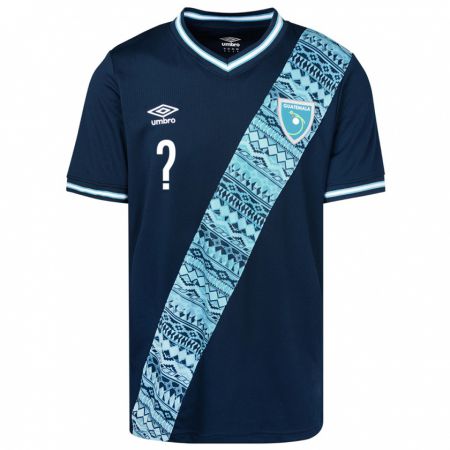 Kandiny Mujer Camiseta Guatemala Naydelin Carrera #0 Azul 2ª Equipación 24-26 La Camisa Chile