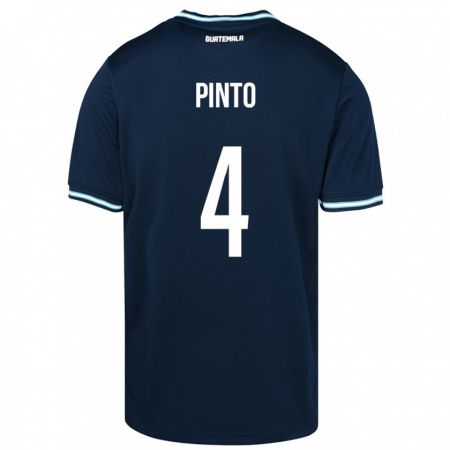 Kandiny Mujer Camiseta Guatemala José Carlos Pinto #4 Azul 2ª Equipación 24-26 La Camisa Chile
