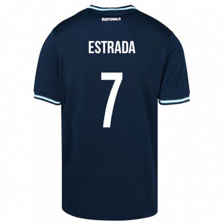 Kandiny Mujer Camiseta Guatemala Javier Estrada #7 Azul 2ª Equipación 24-26 La Camisa Chile