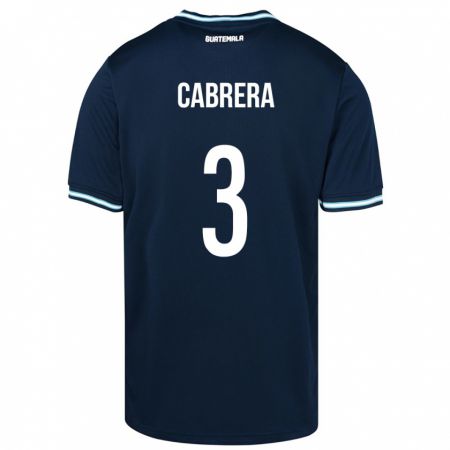 Kandiny Mujer Camiseta Guatemala Gabriel Cabrera #3 Azul 2ª Equipación 24-26 La Camisa Chile