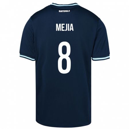 Kandiny Mujer Camiseta Guatemala Robert Mejia #8 Azul 2ª Equipación 24-26 La Camisa Chile