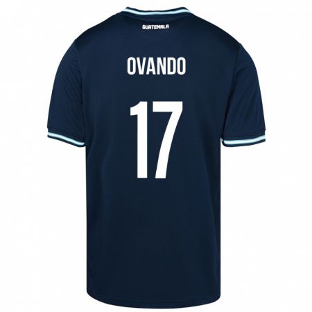 Kandiny Mujer Camiseta Guatemala Sandra Ovando #17 Azul 2ª Equipación 24-26 La Camisa Chile