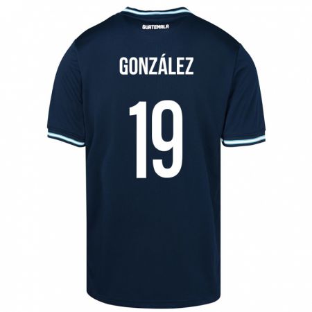 Kandiny Mujer Camiseta Guatemala Karen González #19 Azul 2ª Equipación 24-26 La Camisa Chile