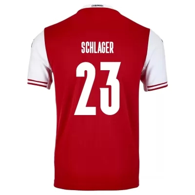 Mujer Selección de fútbol de Austria Camiseta Xaver Schlager #23 1ª Equipación Rojo 2021 Chile
