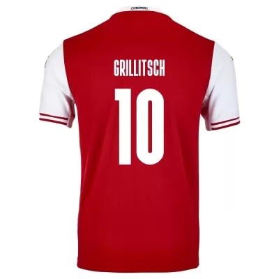 Mujer Selección De Fútbol De Austria Camiseta Florian Grillitsch #10 1ª Equipación Rojo 2021 Chile
