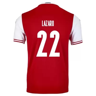 Mujer Selección de fútbol de Austria Camiseta Valentino Lazaro #22 1ª Equipación Rojo 2021 Chile