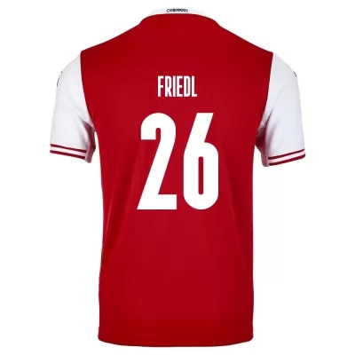 Mujer Selección De Fútbol De Austria Camiseta Marco Friedl #26 1ª Equipación Rojo 2021 Chile