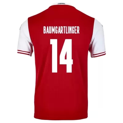 Mujer Selección De Fútbol De Austria Camiseta Julian Baumgartlinger #14 1ª Equipación Rojo 2021 Chile