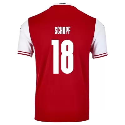 Hombre Selección De Fútbol De Austria Camiseta Alessandro Schopf #18 1ª Equipación Rojo 2021 Chile
