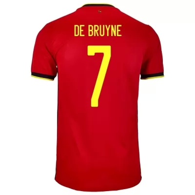 Hombre Selección De Fútbol De Bélgica Camiseta Kevin De Bruyne #7 1ª Equipación Rojo 2021 Chile