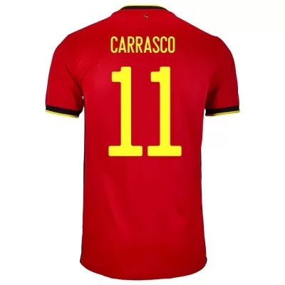 Niño Selección de fútbol de Bélgica Camiseta Yannick Carrasco #11 1ª Equipación Rojo 2021 Chile
