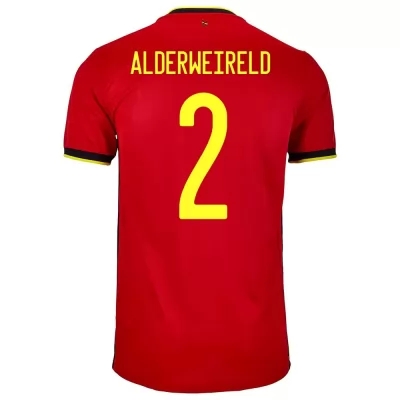 Hombre Selección De Fútbol De Bélgica Camiseta Toby Alderweireld #2 1ª Equipación Rojo 2021 Chile