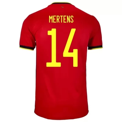 Niño Selección de fútbol de Bélgica Camiseta Dries Mertens #14 1ª Equipación Rojo 2021 Chile