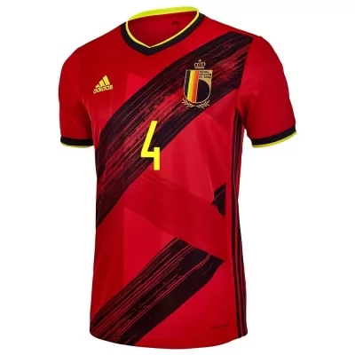 Hombre Selección De Fútbol De Bélgica Camiseta Dedryck Boyata #4 1ª Equipación Rojo 2021 Chile