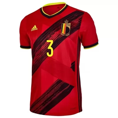 Niño Selección De Fútbol De Bélgica Camiseta Thomas Vermaelen #3 1ª Equipación Rojo 2021 Chile