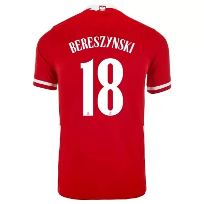 Mujer Selección De Fútbol De Polonia Camiseta Bartosz Bereszynski #18 1ª Equipación Rojo 2021 Chile