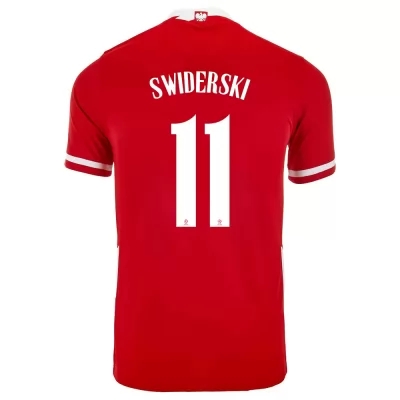 Hombre Selección De Fútbol De Polonia Camiseta Karol Swiderski #11 1ª Equipación Rojo 2021 Chile