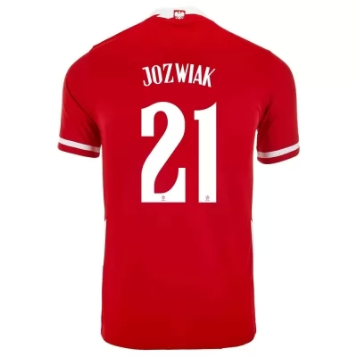Niño Selección De Fútbol De Polonia Camiseta Kamil Jozwiak #21 1ª Equipación Rojo 2021 Chile