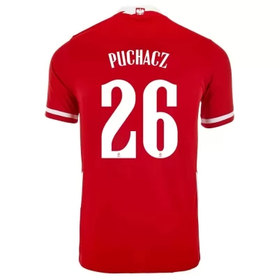 Mujer Selección De Fútbol De Polonia Camiseta Tymoteusz Puchacz #26 1ª Equipación Rojo 2021 Chile