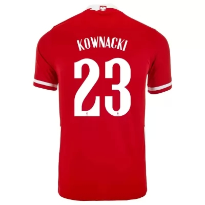 Mujer Selección De Fútbol De Polonia Camiseta Dawid Kownacki #23 1ª Equipación Rojo 2021 Chile