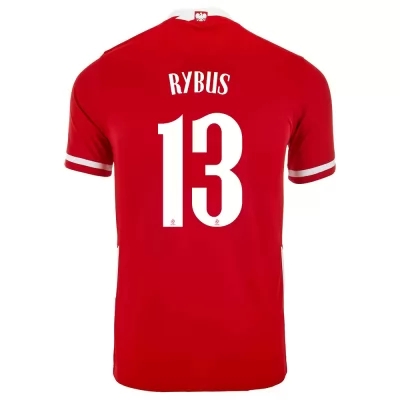 Hombre Selección De Fútbol De Polonia Camiseta Maciej Rybus #13 1ª Equipación Rojo 2021 Chile