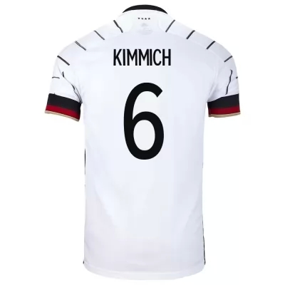 Hombre Selección de fútbol de Alemania Camiseta Joshua Kimmich #6 1ª Equipación Blanco 2021 Chile