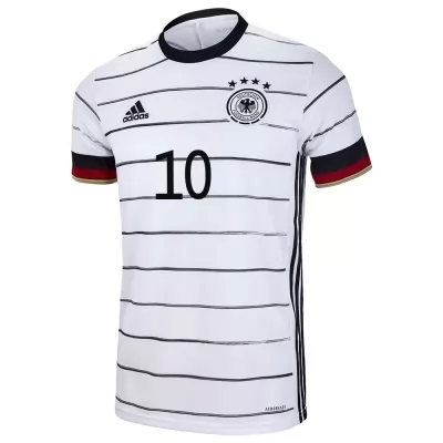 Hombre Selección De Fútbol De Alemania Camiseta Serge Gnabry #10 1ª Equipación Blanco 2021 Chile