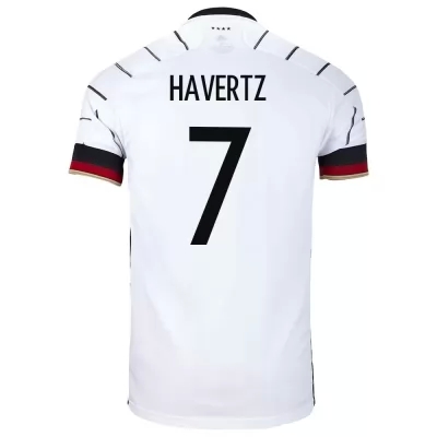 Niño Selección de fútbol de Alemania Camiseta Kai Havertz #7 1ª Equipación Blanco 2021 Chile