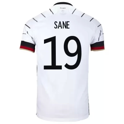 Mujer Selección de fútbol de Alemania Camiseta Leroy Sane #19 1ª Equipación Blanco 2021 Chile
