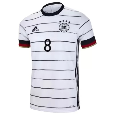 Niño Selección De Fútbol De Alemania Camiseta Toni Kroos #8 1ª Equipación Blanco 2021 Chile