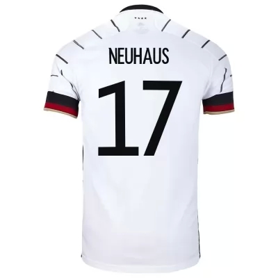 Mujer Selección de fútbol de Alemania Camiseta Florian Neuhaus #17 1ª Equipación Blanco 2021 Chile