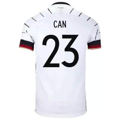 Hombre Selección de fútbol de Alemania Camiseta Emre Can #23 1ª Equipación Blanco 2021 Chile