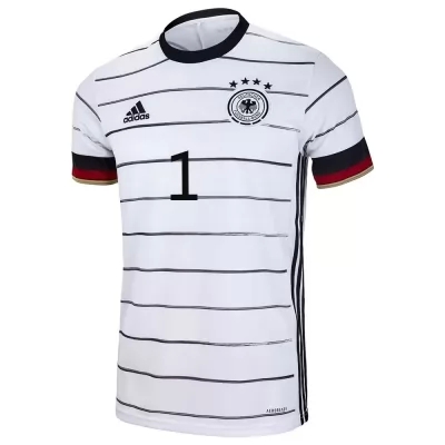 Hombre Selección De Fútbol De Alemania Camiseta Manuel Neuer #1 1ª Equipación Blanco 2021 Chile