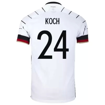 Hombre Selección de fútbol de Alemania Camiseta Robin Koch #24 1ª Equipación Blanco 2021 Chile