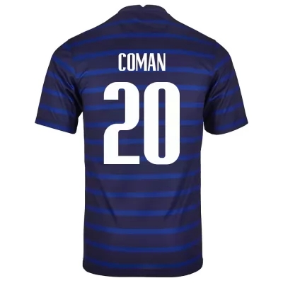 Hombre Selección de fútbol de Francia Camiseta Kingsley Coman #20 1ª Equipación Azul oscuro 2021 Chile